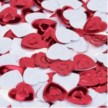 Red & White Mixed Hearts Confetti 